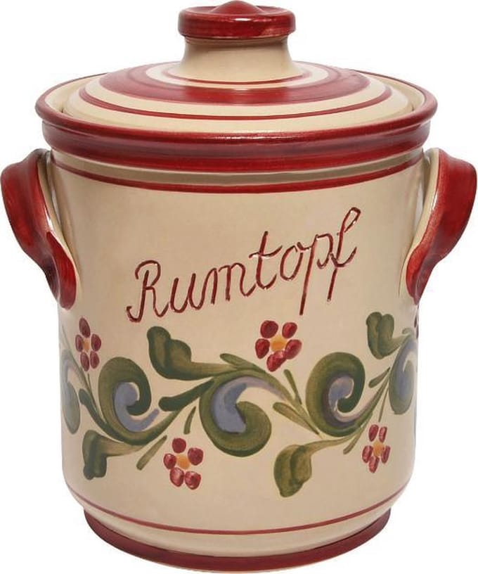 Rumtopf met Rood-Groen motief 5 liter