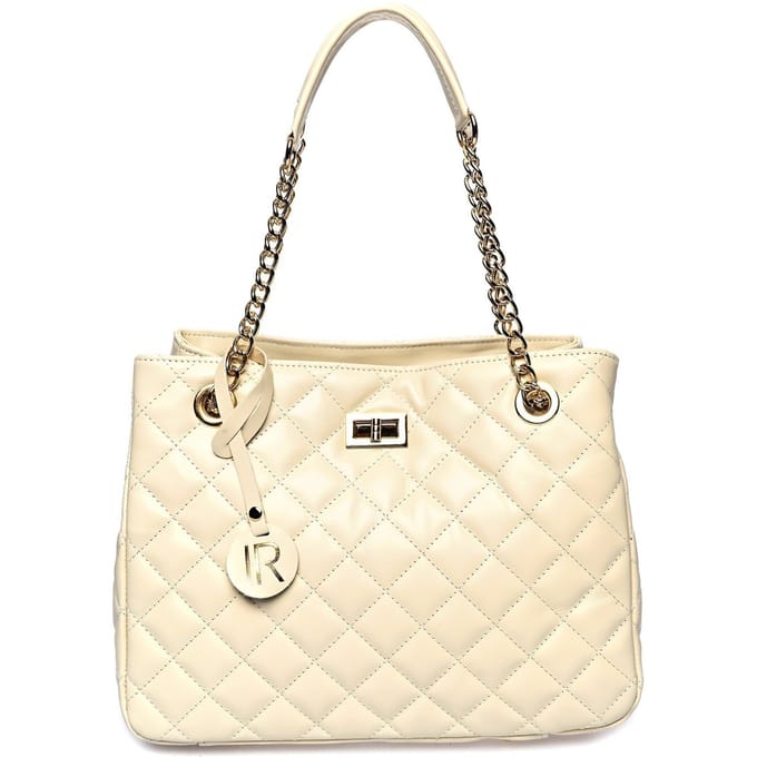 Isabella Rhea Beige Rundleer Tas