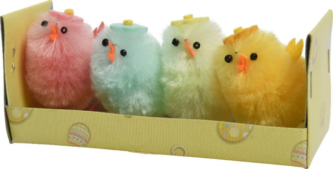 Decoris Kip chenille gekleurd
