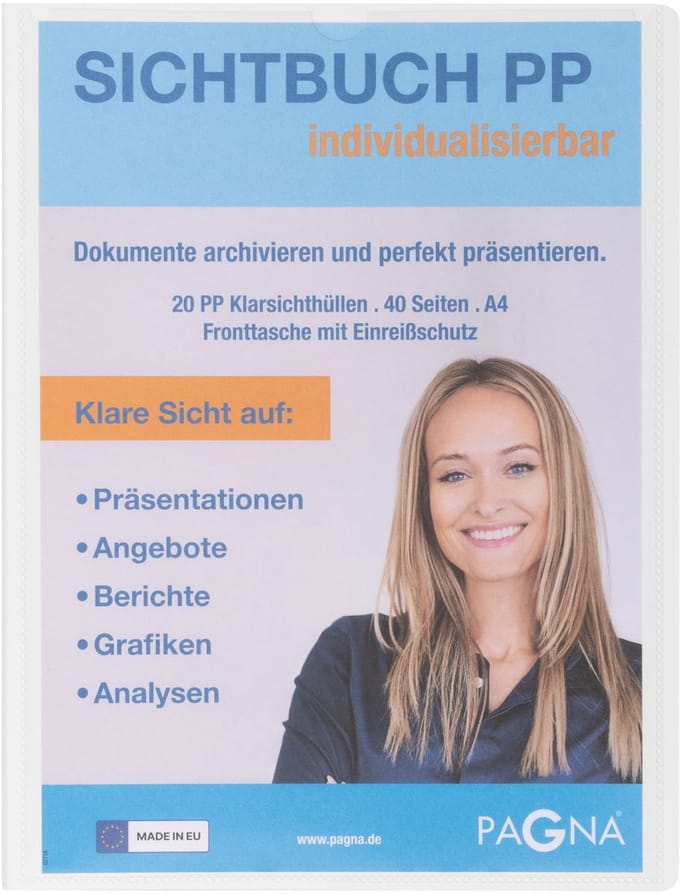 Pagna 21011-02, Project folder, A4, Polypropyleen (PP), Wit, 40 vel, 20 vakken