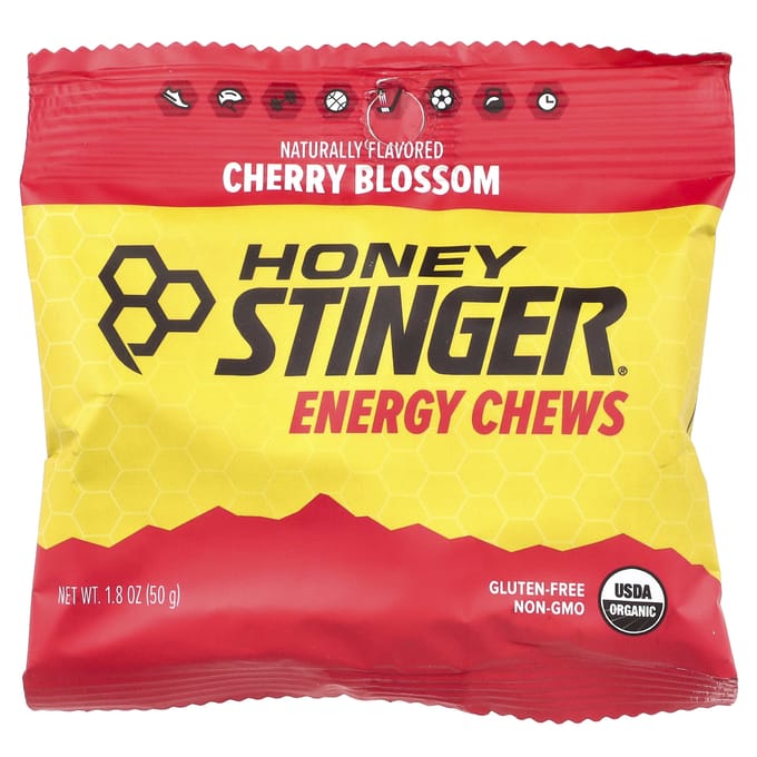 Honey Stinger, Chews Énergétiques, Fleur de Cerisier, 12 paquets, 50 g (1,8 oz) chaque