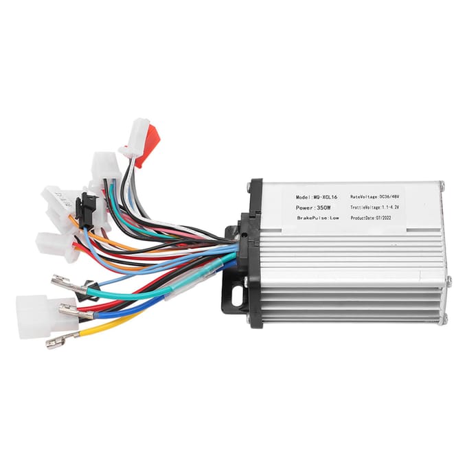 Borstelloze Controller Kit Aluminiumlegering Rubberen Controller Handvat Set voor Elektrische Fietsen Motoren 36V 48V 350W gray