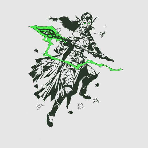 Magic The Gathering Nissa Character Art Trui - Grijs - M