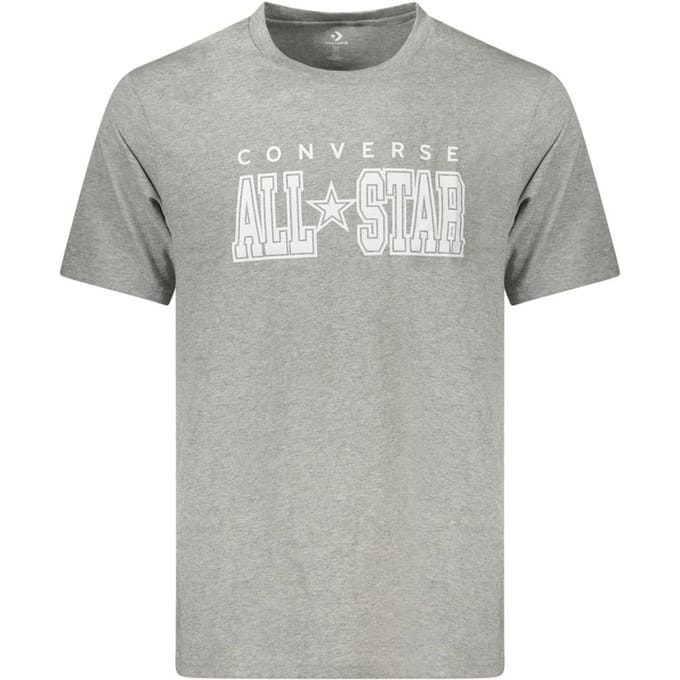 Converse Grijze Katoenen T-Shirt voor Mannen