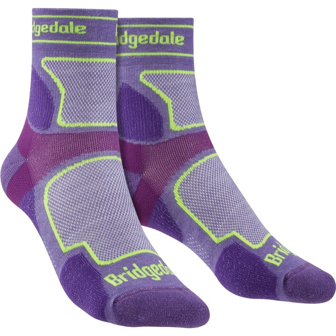 Bridgedale - Dames Hardloop Ultralichte Merino Sokken - Paars