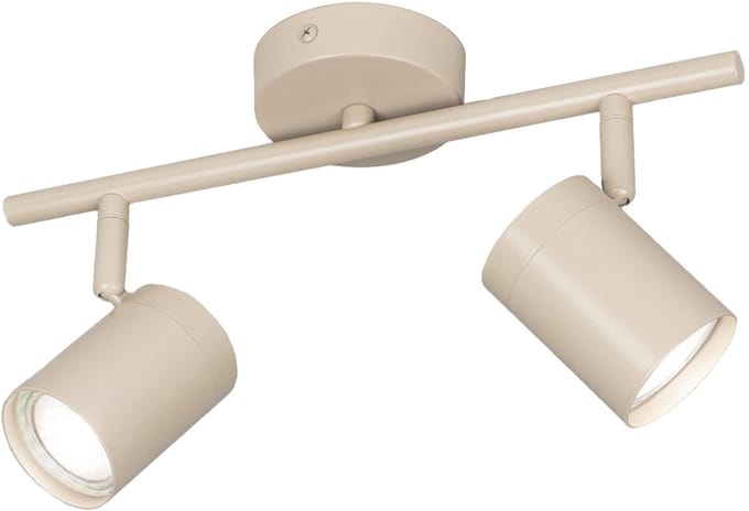 Lumidora Opbouwspot 75331 - FLORENCE - 2 Lichts - GU10 - Beige - Zand - Metaal