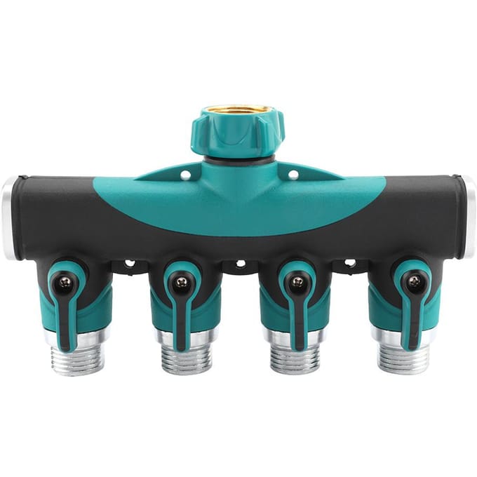 3/4  4-weg Slangconnector Splitter Tuinwatersplitter Kraanadapter Slang Afsluiter