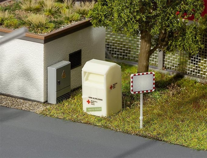 Faller - Textielcontainer - modelbouwsets, hobbybouwspeelgoed voor kinderen, modelverf en accessoires