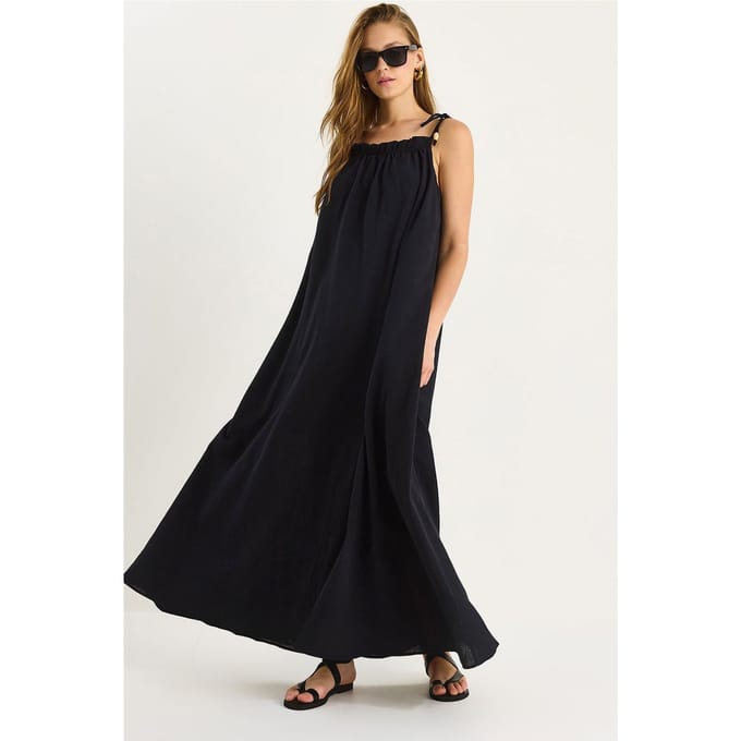 Maxi-jurk met Ruffles Detail