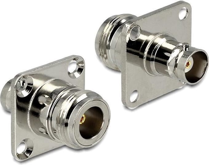 N (v) - BNC (v) inbouw adapter - 50 Ohm