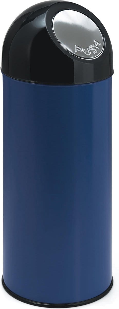 V-Part Pushbin Prullenbak - Met Binnenemmer - 55 l - Blauw