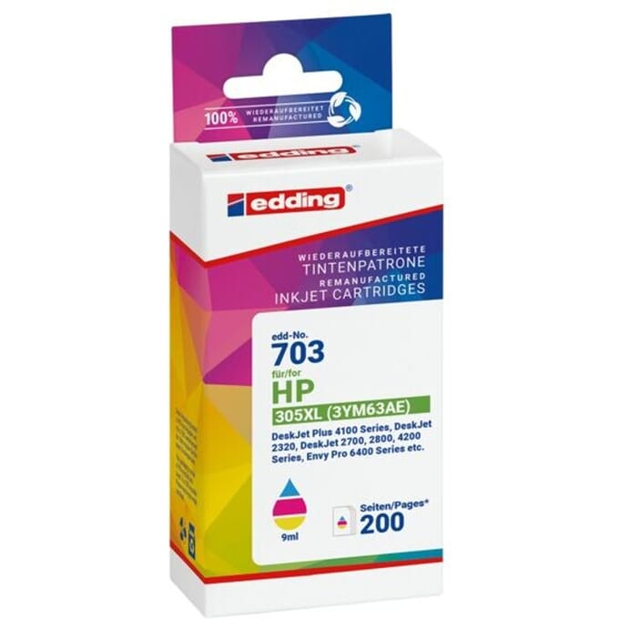 Inktcartridge »EDD-703« vervangt Hewlett Packards »3YM63AE« nr. 305XL
