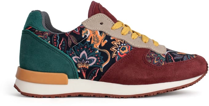 Inkkas Yuuki dames sneaker – comfortabele suède sneaker met tijgerdesign – multicolor, Maat 38