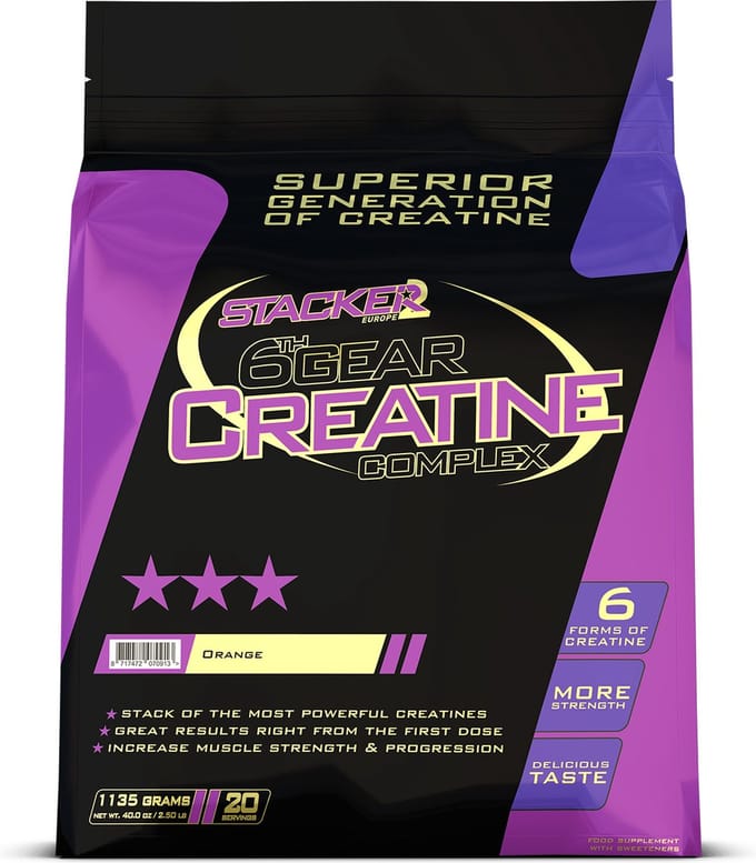 Stacker 2 6th Gear Creatine Complex Orange Ephedra Vrij - 1135gr