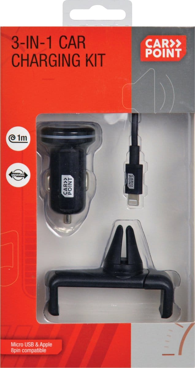 Carpoint Laderset 3 In 1 Usb