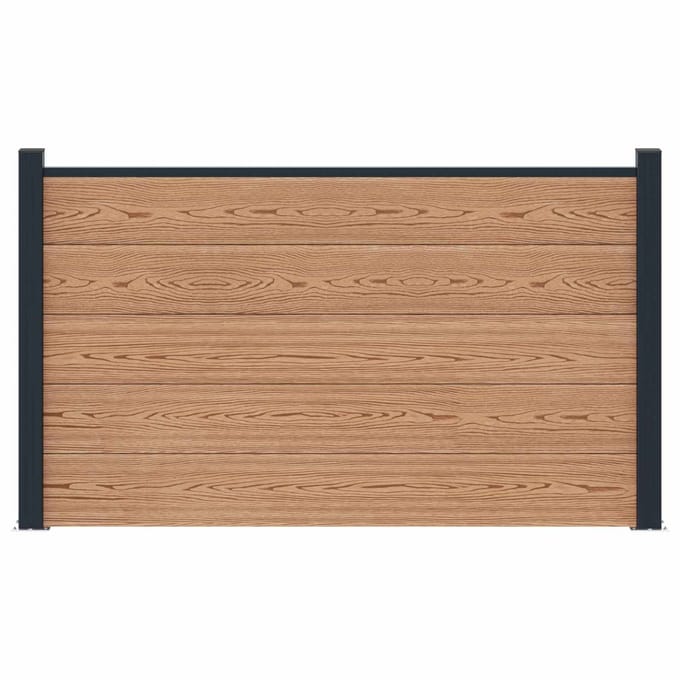 vidaXL - Hekset - 180 - x - 105 - cm - WPC - en - Aluminium - Bruin