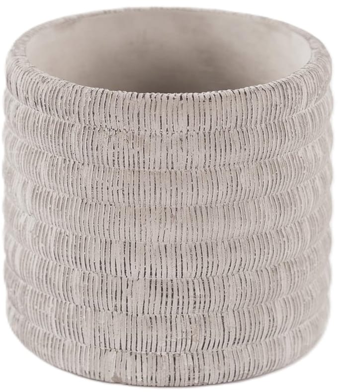 Rasteli Bloempot Cement Grijs D 14.5 cm H 12.8 cm Per 2 Stuks