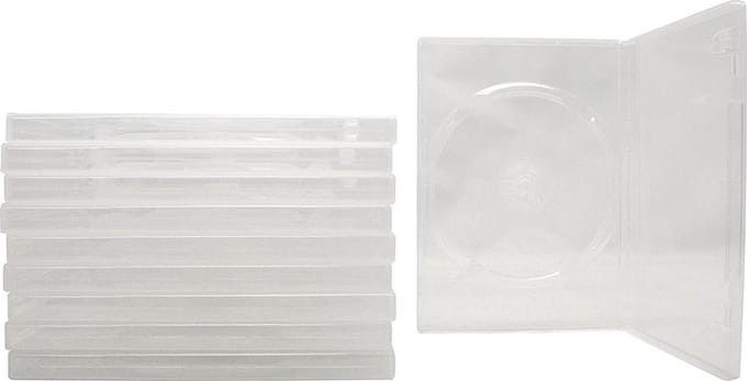 25 x Clear DVD Jewel Case with Foil - Network Trading