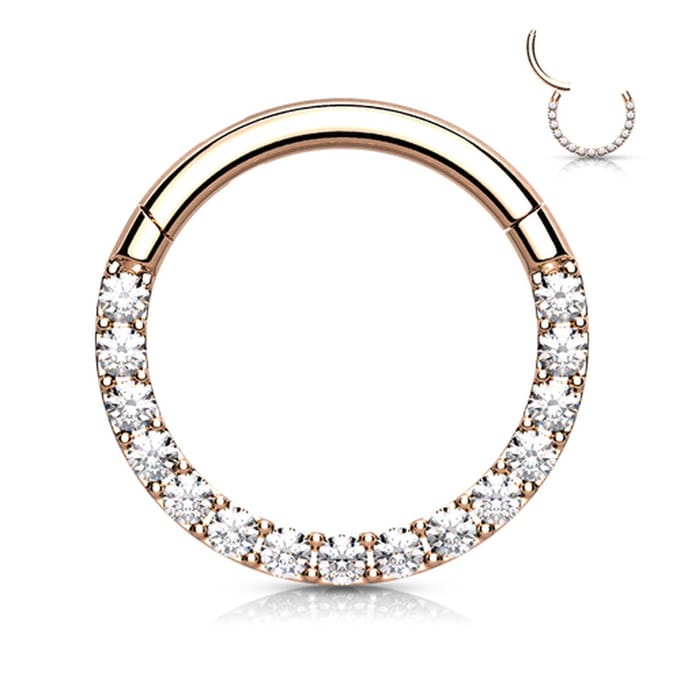 Piercing high quality CNC front 1.2x8 - rose goud - LMPiercings