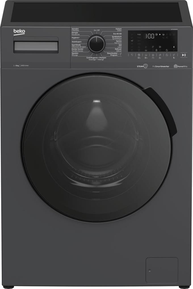Beko WTV8740A1 - SteamCure™ - Wasmachine - Antraciet