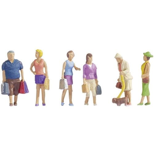 NOCH 15518 H0 Figuren aan het winkelen figuren Geverfd, Staand