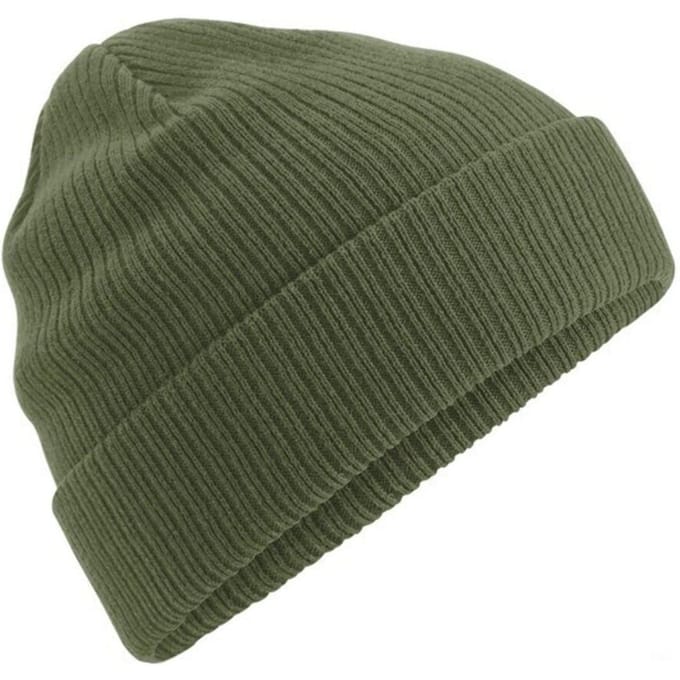 Beechfield Biologische Katoenen Beanie (Olijfgroen)