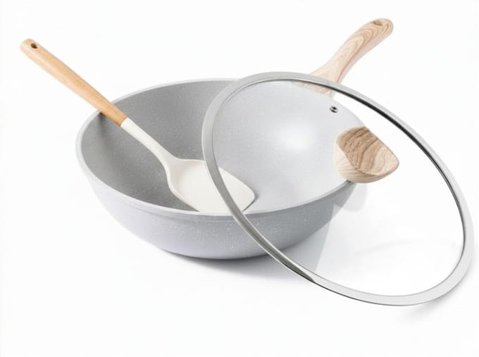 MRKK® Inductie Wokpan Met Deksel - Wokpan