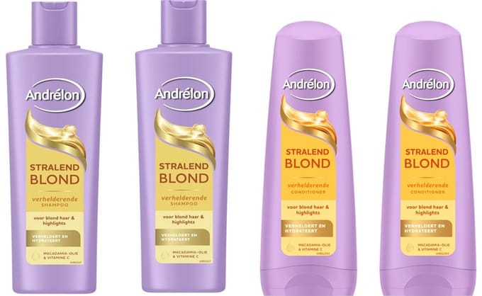 Andrélon Stralend Blond - Shampoo 2 x 250 ml & Conditioner 2 x 200 ml