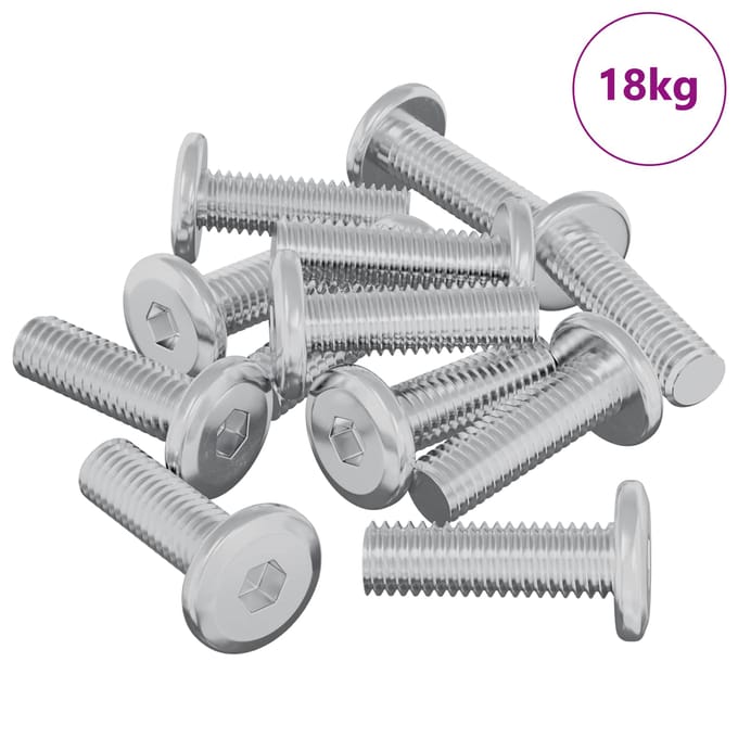 vidaXL Schroef 1593 pcs Zilver 8 x 25 mm Staal