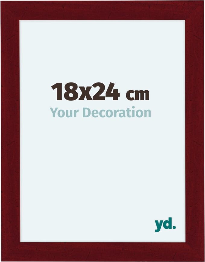 Your Decoration - Fotolijst 18x24 cm - MDF - Wijnrood Geveegd - Como