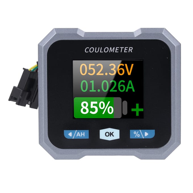 Bluetooth Batterijmonitor Waterdicht 400A 10?100V Shunt 1.8in Scherm Batterijvermogen Spanning Stroom gray
