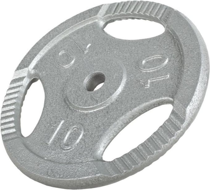 Gorilla Sports Gewicht - Halterschijf - Gripper Gietijzer - 30 mm - 10 kg