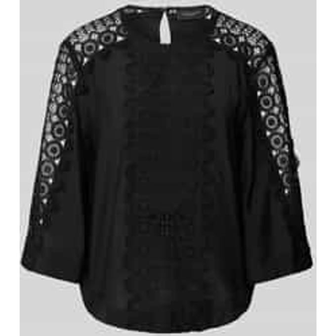 Blouseshirt van lyocellmix van gehaakt kant