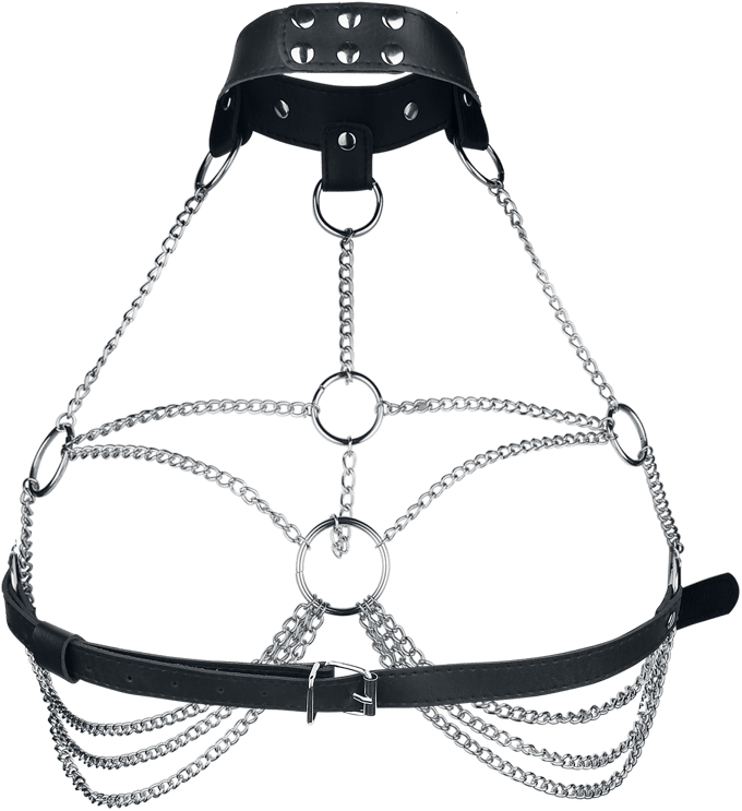 Poizen Industries - Gothic Harness - Mase Harness - voor Vrouwen - zwart