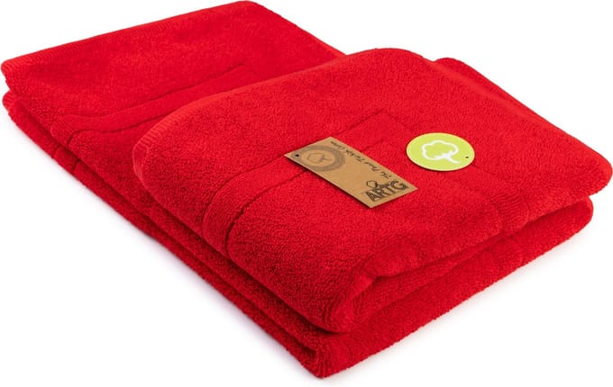 ARTG® Towelzz - Badmat - 100% Katoen - Zware kwaliteit - 50 x 80 cm -  Rood - Fire Red