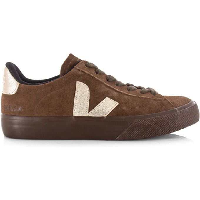 Veja Campo suede walnut platine moonrock lage sneakers dames