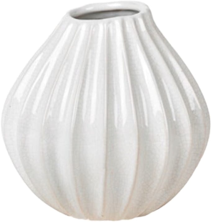 Broste Copenhagen - Vaas met relief 'Wide' - Ivory