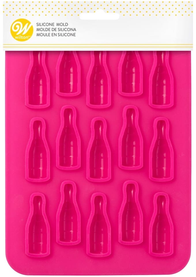 Wilton Siliconen Mallen - 15 Holtes - Chocolade Mal - Campagne Fles