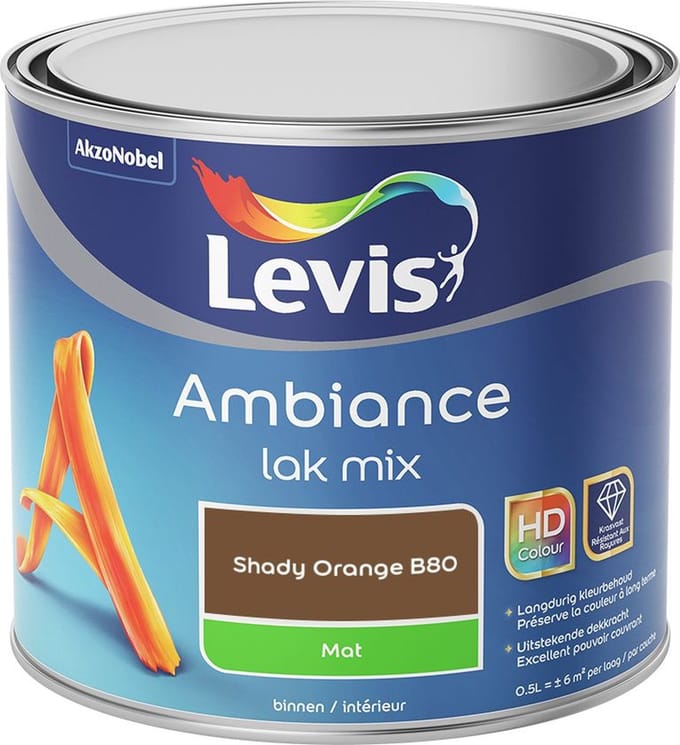 Levis - Ambiance Lak Mat Mix - Shady Orange B80 - Mengverf - 0,5 L