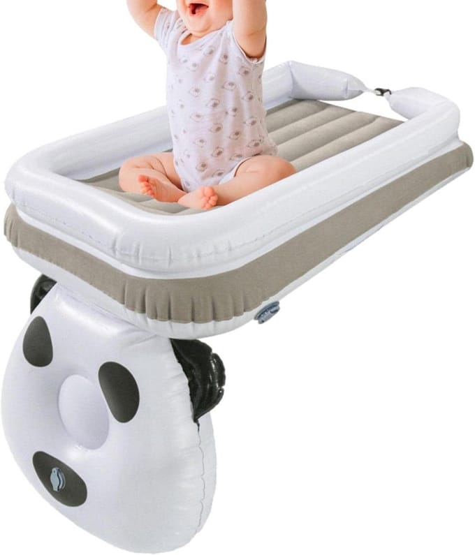 Vliegtuigbed Kinderen - Reisbed Peuters - Comfortabel Reizen - Antislip Ontwerp - Opblaasbaar - Panda