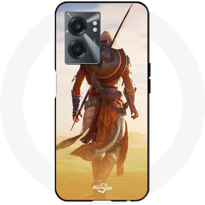 Achterkant van de Realme V23 Assassin's Creed-soldaat