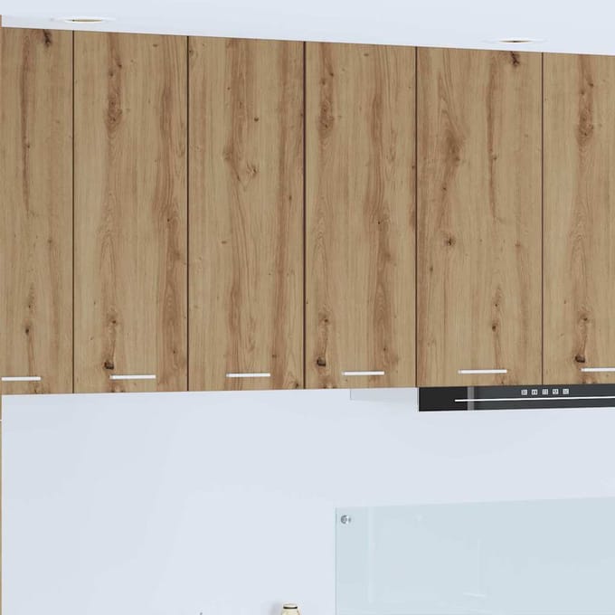 vidaXL - Hangkast - 2 - st - Ambachtelijke - Eik - en - Wit - Bewerkt - hout