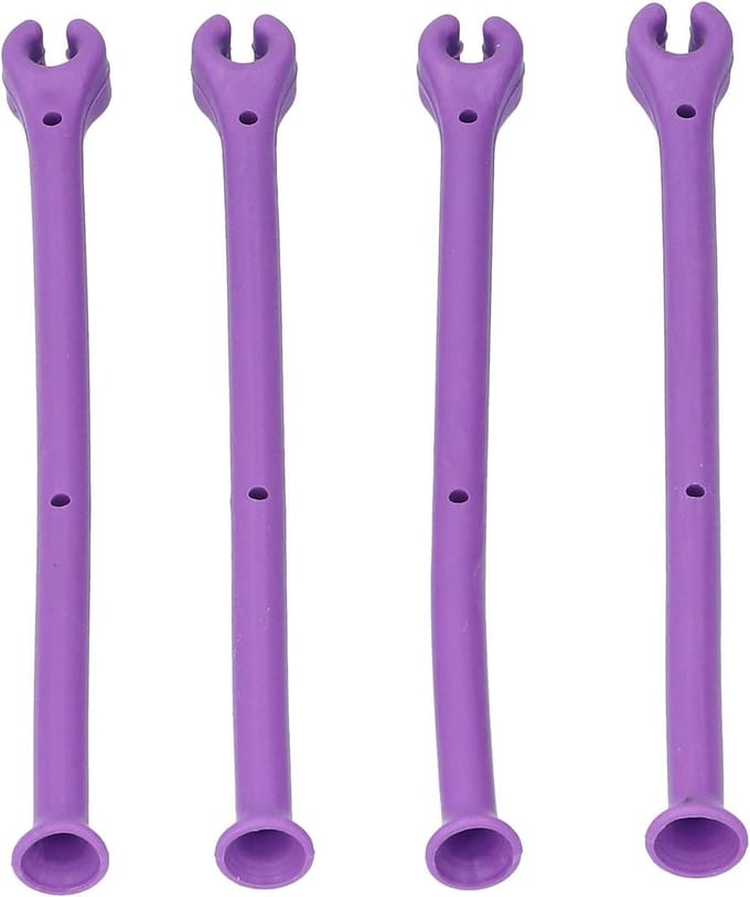 Wijnglashouder Set - Beker Stabilisator - Vaatwasser Gebruik - Verstelbare Beugel - 4 Stuks - Grijs
