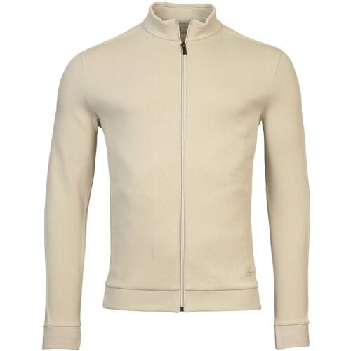 Thomas Maine Vest Sweat Cardigan Zip Doubleface Interlock Kitt / male