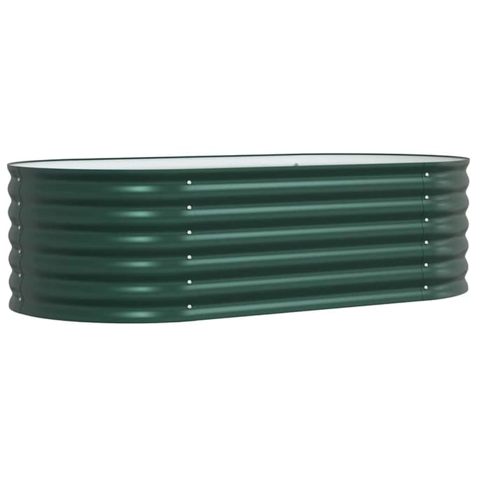 vidaXL - Verhoogd - bed - Groen - 160 - x - 80 - x - 44 - cm - Staal