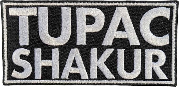 Tupac - Text Logo Patch - Zwart
