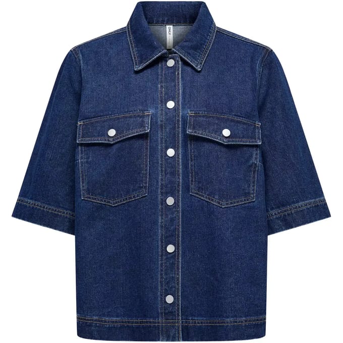 ONLY - ONLBELLE S/S SHIRT DNM GUA NOOS - Dames - Blouses
