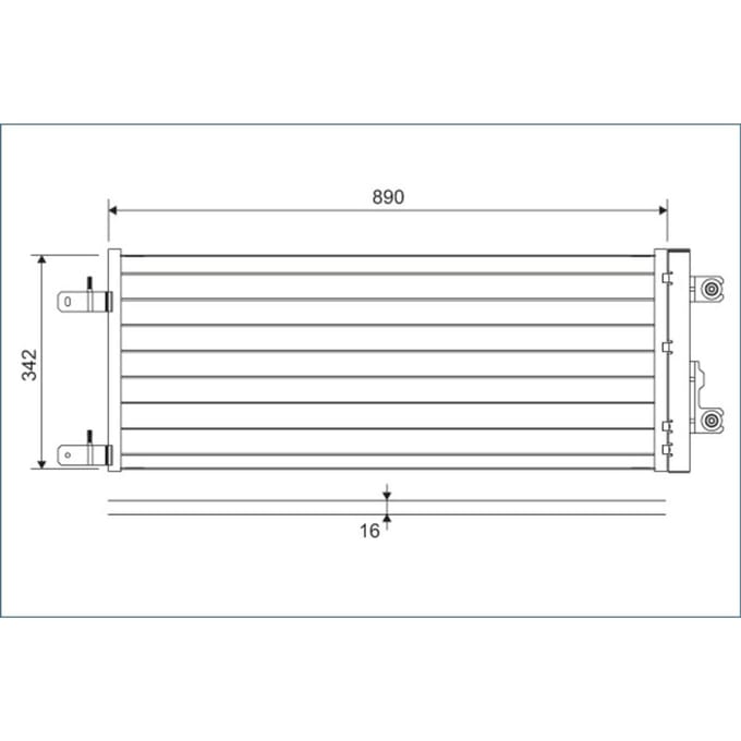 Condensator, airconditioning VALEO 815125