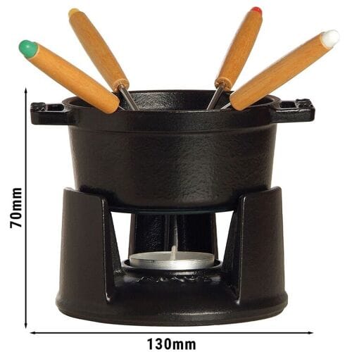 STAUB SPECIALITIES - Mini Fondue set - Ø 100mm - Zwart