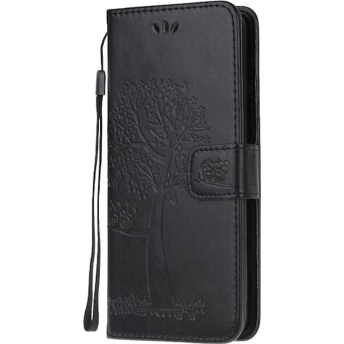 Comfycase Samsung Galaxy S20 Bookcase Hoesje Uiltjes Zwart